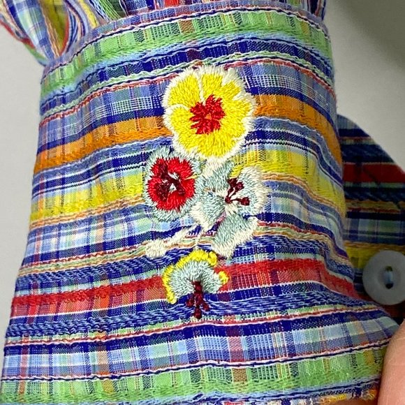 Bugatchi Uomo Colorful Long Sleeve Striped Button-Up Shirt Cotton Large I-913 - Picture 5 of 9